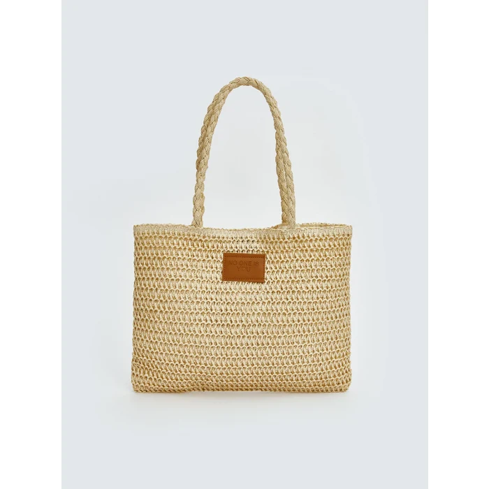 LCW ACCESSORIES Kahverengi Kız Çocuk Hasır Omuz Çantası