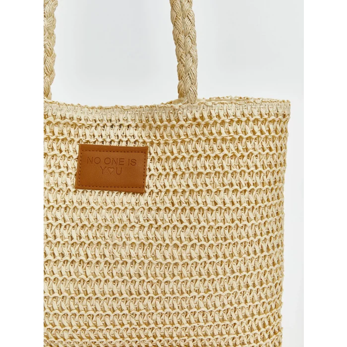 LCW ACCESSORIES Kahverengi Kız Çocuk Hasır Omuz Çantası