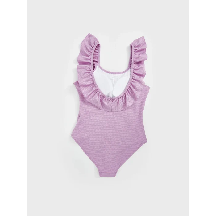 LCW Kids Mor Hızlı Kuruyan UV Korumalı Kız Çocuk Mayo