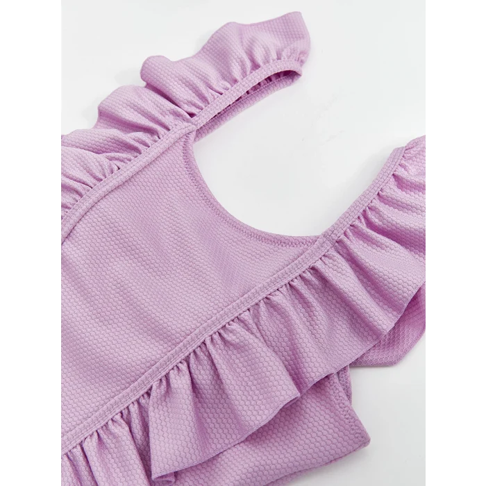 LCW Kids Mor Hızlı Kuruyan UV Korumalı Kız Çocuk Mayo