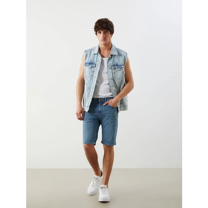 LCW Jeans Indigo Skinny Fit Erkek Jean Şort