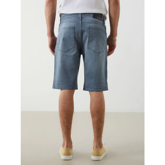 LCW Jeans Gri Slim Fit Erkek Jean Şort