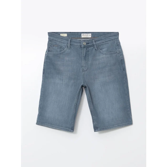 LCW Jeans Gri Slim Fit Erkek Jean Şort