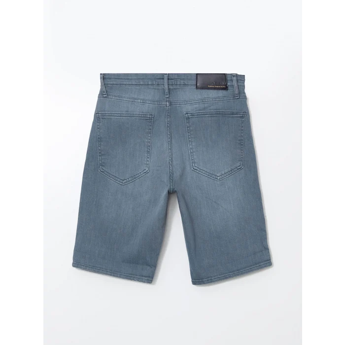 LCW Jeans Gri Slim Fit Erkek Jean Şort
