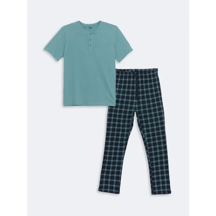 LC WAIKIKI Yeşil Standart Kalıp Erkek Pijama Takımı