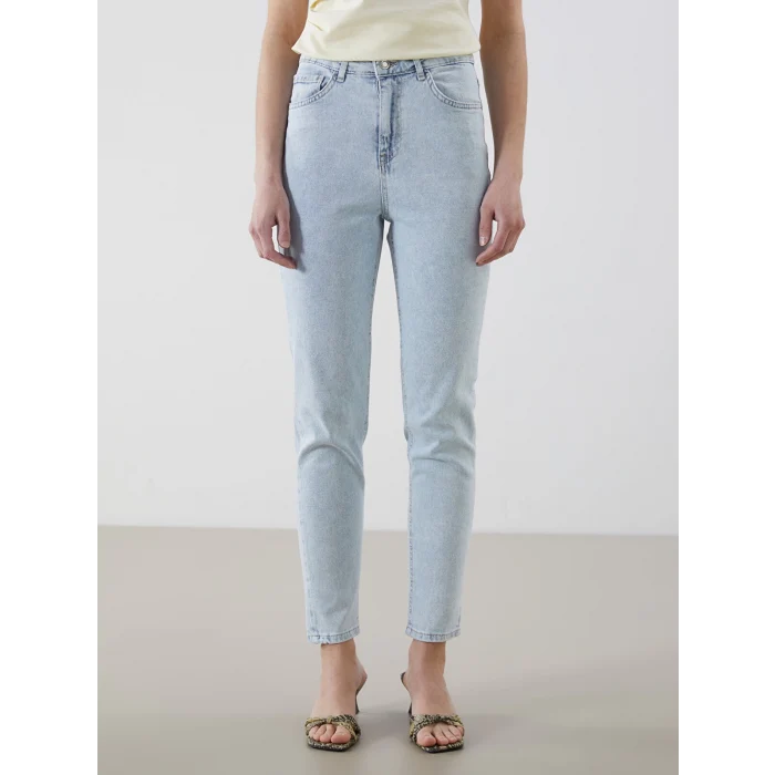 LCW Jeans Indigo Slim Mom Kadın Jean Pantolon