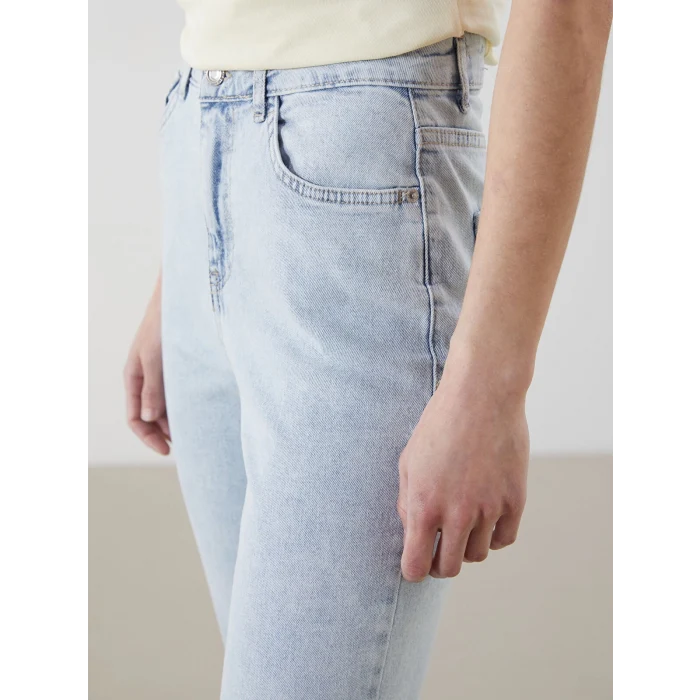 LCW Jeans Indigo Slim Mom Kadın Jean Pantolon