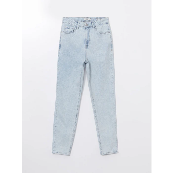 LCW Jeans Indigo Slim Mom Kadın Jean Pantolon