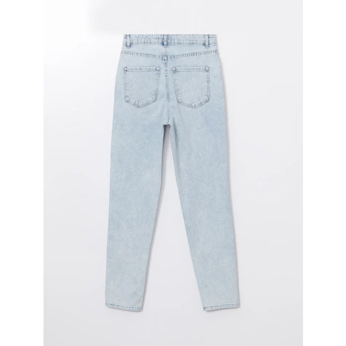 LCW Jeans Indigo Slim Mom Kadın Jean Pantolon