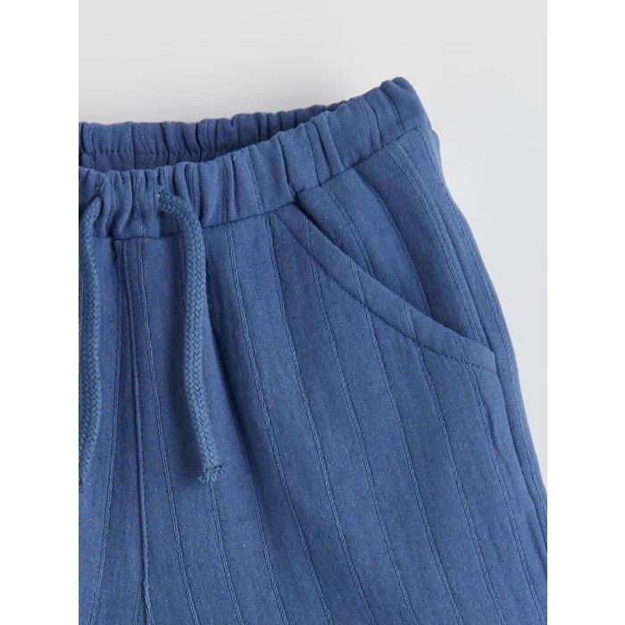 LCW baby Mavi Baskılı Erkek Bebek Tulum ve Şort 2li