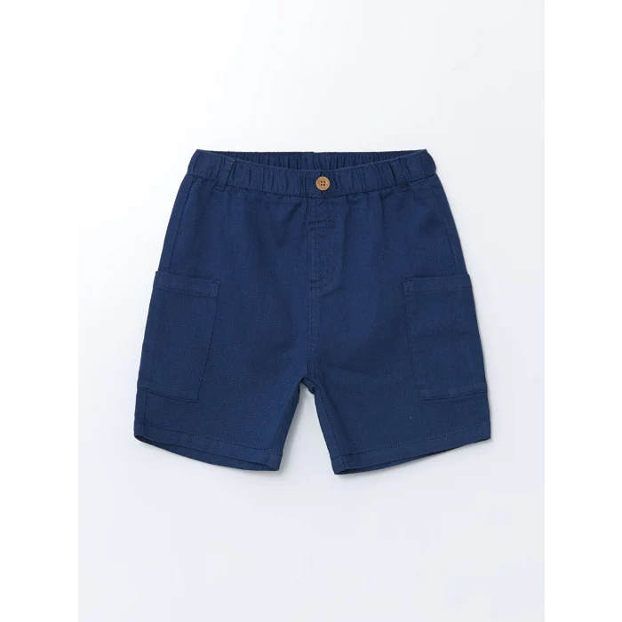 LCW Kids Bej Çizgili Erkek Çocuk Gömlek ve Şort 2li