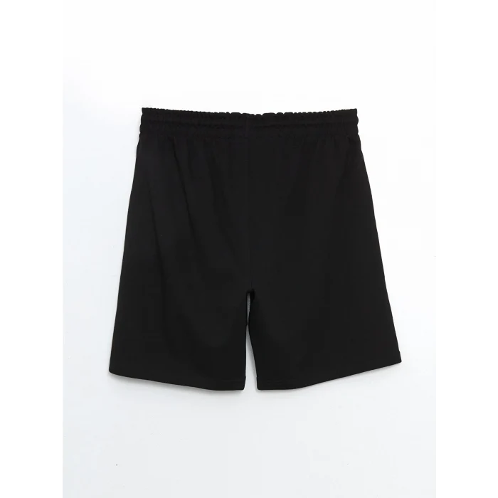 XSIDE Siyah Beli Bağlamalı Örme Erkek Şort