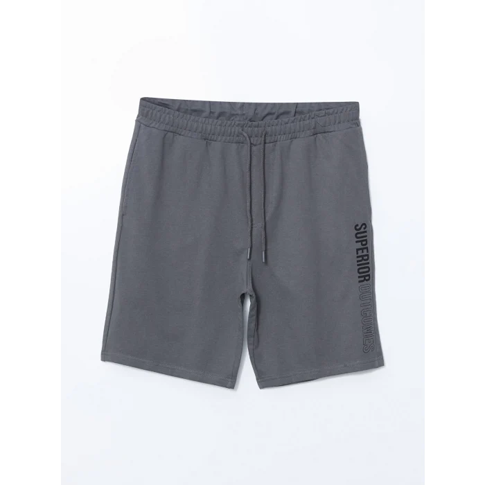 XSIDE Gri Standart Kalıp Baskılı Erkek Şort