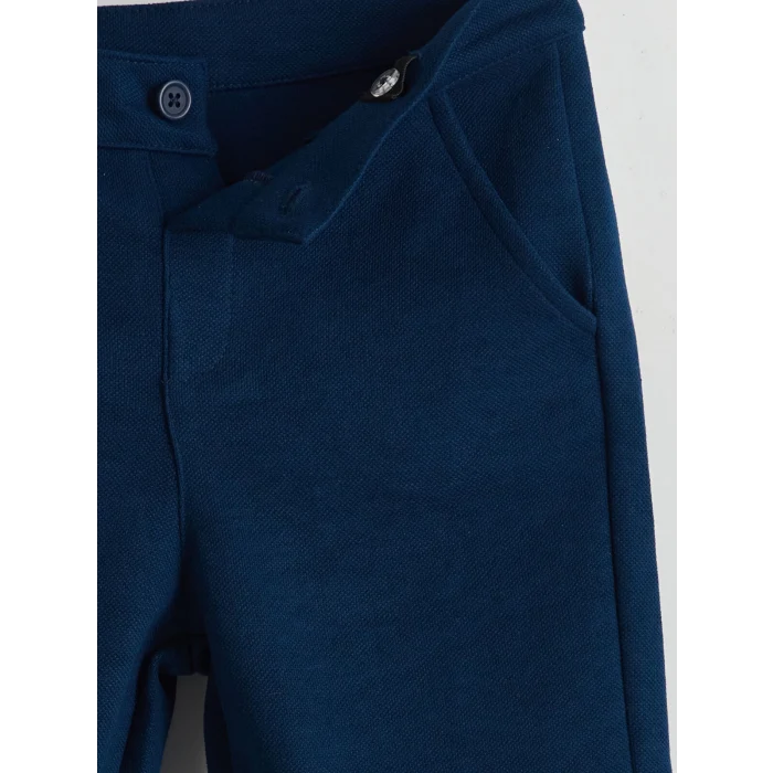 LCW Kids Ekru Polo Yaka Baskılı Erkek Bebek Tişört ve Şort 2li Takım