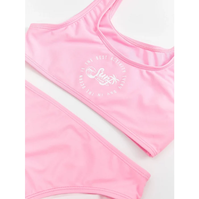 LCW Kids Pembe Hızlı Kuruyan UV Korumalı Kız Çocuk Bikini