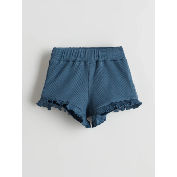 LCW baby Bej Beli Lastikli Kız Bebek Tişört ve Şort 2li