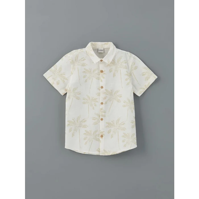 LCW Kids Haki Desenli Erkek Çocuk Gömlek ve Şort