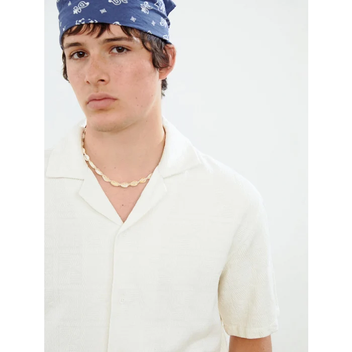 XSIDE Bej Rahat Kalıp Kısa Kollu Erkek Gömlek