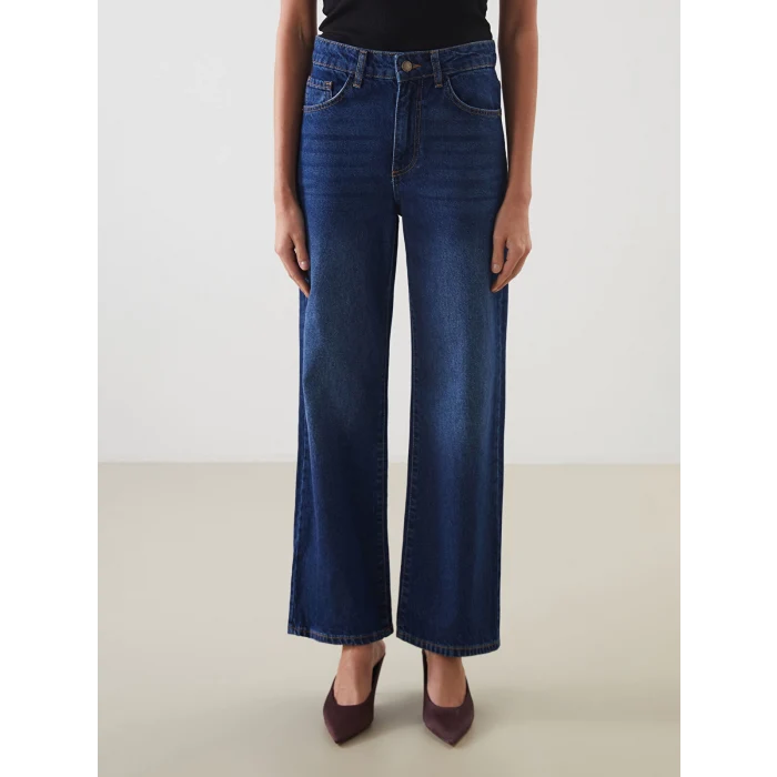 LCW Jeans Indigo Wideleg Kadın Jean Pantolon