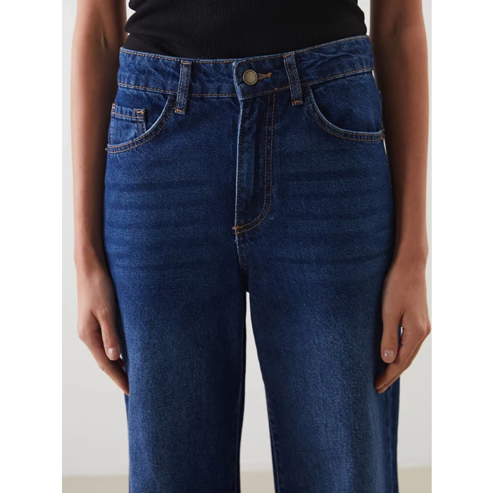 LCW Jeans Indigo Wideleg Kadın Jean Pantolon