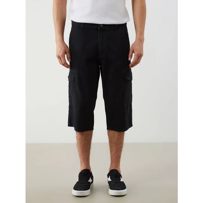 LCW Jeans Siyah Standart Kalıp Erkek Jean Şort