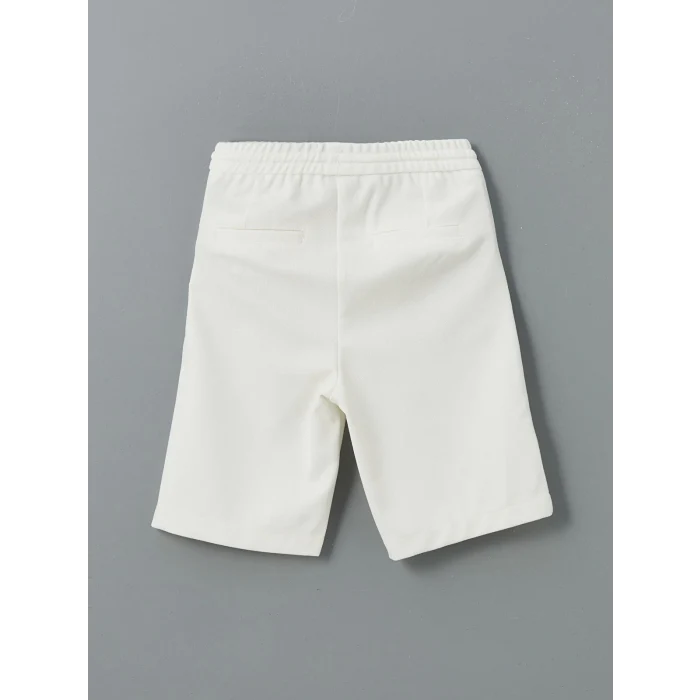 LCW Vision Ekru Beli Lastikli Dokulu Erkek Çocuk Şort