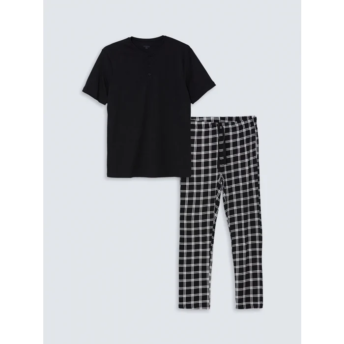 LC WAIKIKI Siyah Standart Kalıp Erkek Pijama Takımı