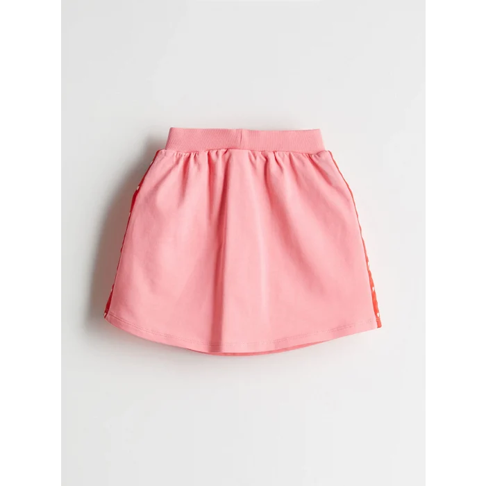 LCW Kids Pembe Polo Yaka Kız Çocuk Tişört ve Etek 2li