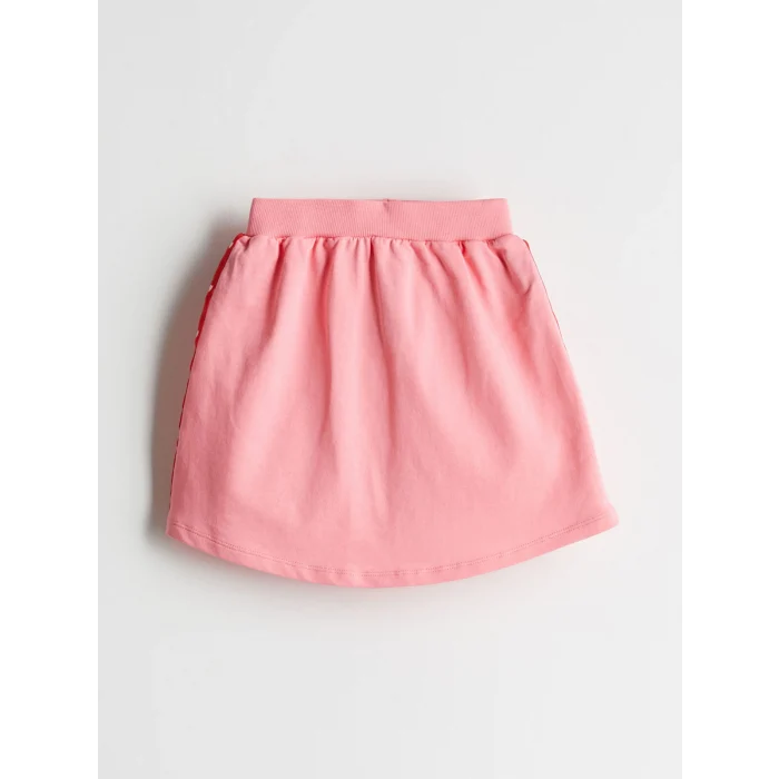 LCW Kids Pembe Polo Yaka Kız Çocuk Tişört ve Etek 2li