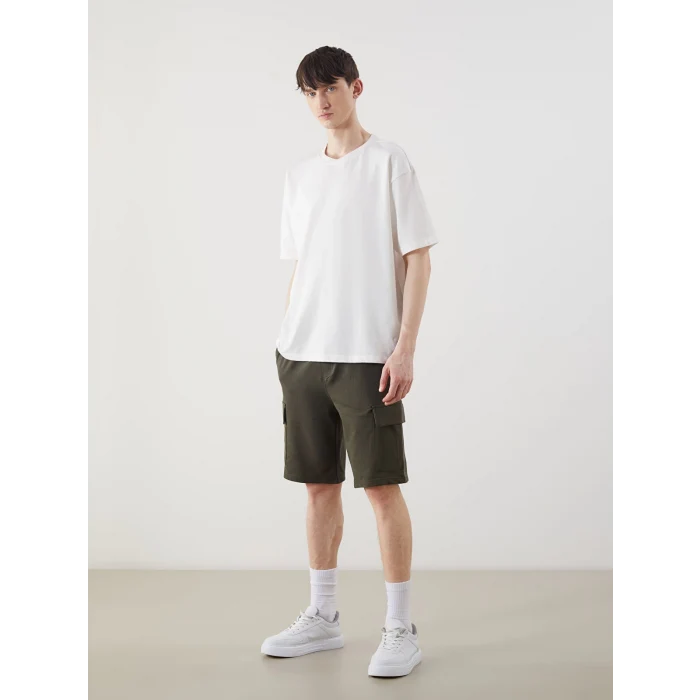 XSIDE Haki Slim Fit Erkek Kargo Şort