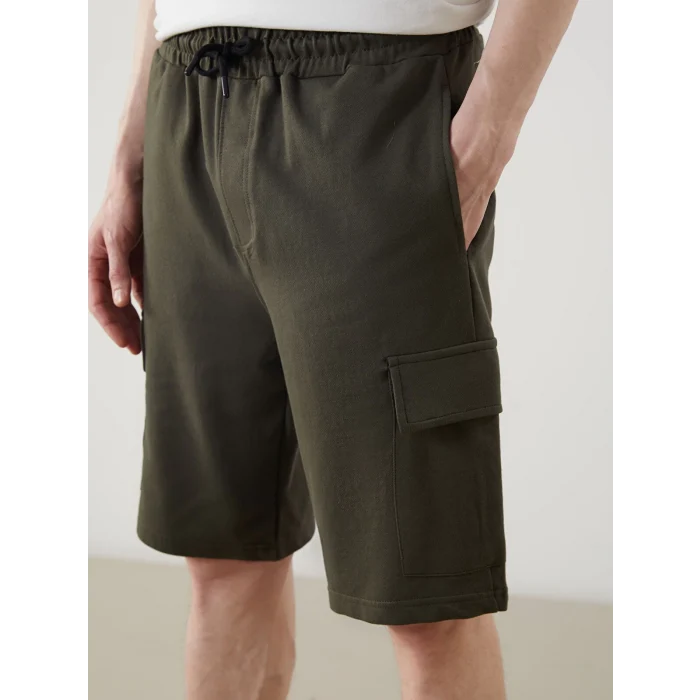 XSIDE Haki Slim Fit Erkek Kargo Şort