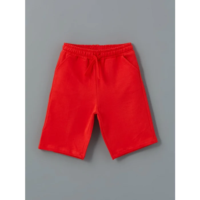 LCW Kids Ekru Baskılı Erkek Çocuk Tişört ve Şort 2li