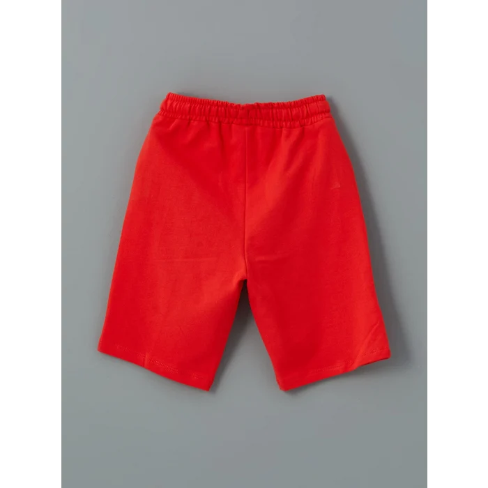 LCW Kids Ekru Baskılı Erkek Çocuk Tişört ve Şort 2li