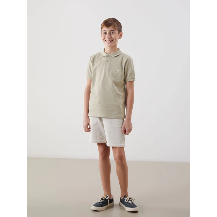LCW Kids Haki Polo Yaka Erkek Çocuk Tişört