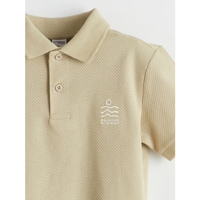 LCW Kids Haki Polo Yaka Erkek Çocuk Tişört