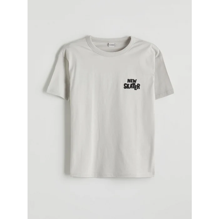 LCW Kids Bej Bisiklet Yaka Erkek Çocuk Tişört