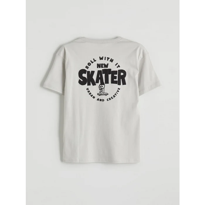 LCW Kids Bej Bisiklet Yaka Erkek Çocuk Tişört