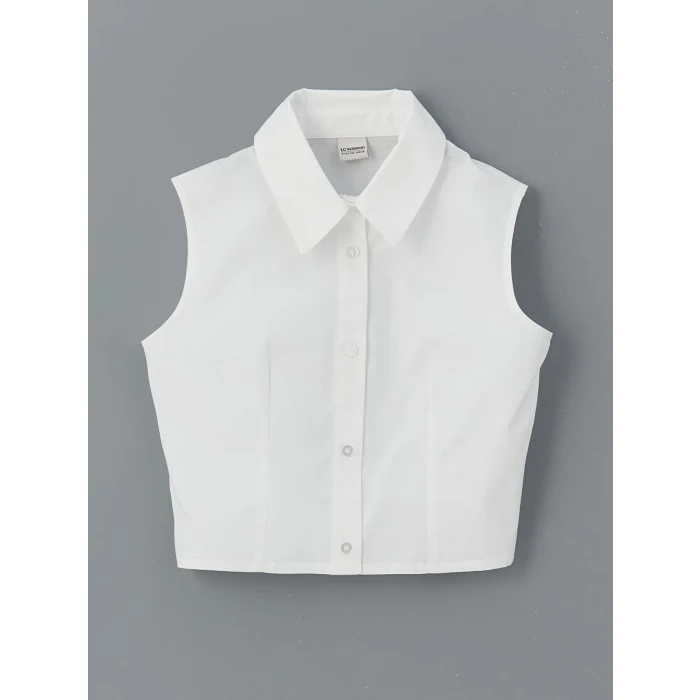 LCW Kids Beyaz Regular Fit Kız Çocuk Gömlek