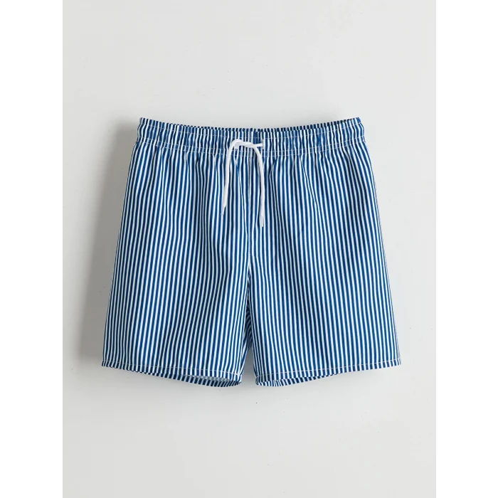 LCW Kids Indigo Hızlı Kuruyan UV Korumalı Erkek Çocuk Deniz Şortu