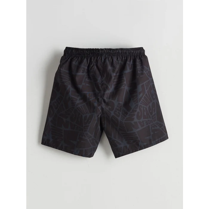 LCW Kids Siyah Hızlı Kuruyan UV Korumalı Erkek Çocuk Deniz Şortu