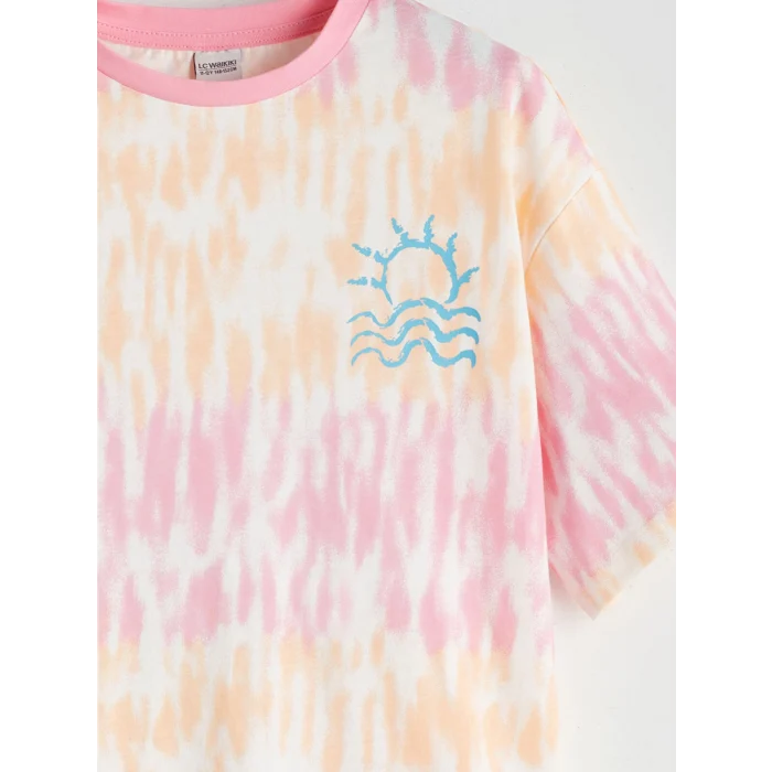 LCW Kids Karişik Bisiklet Yaka Kız Çocuk Tişört