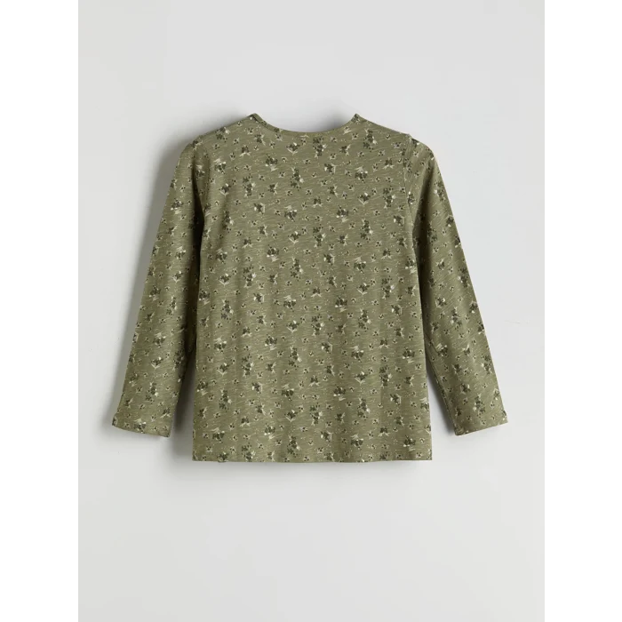 LCW Grace Haki Bisiklet Yaka Çiçekli Kadın Bluz
