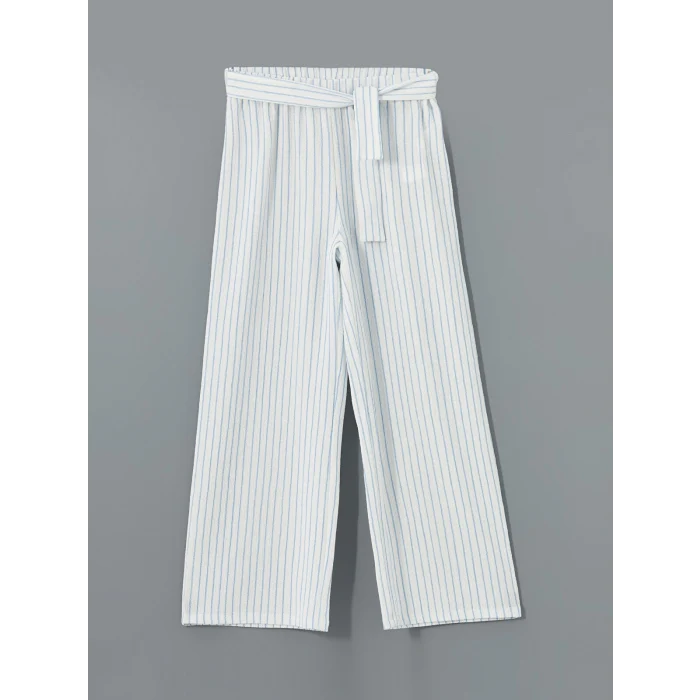 LCW Kids Mavi Beli Lastikli Kız Çocuk Pantolon