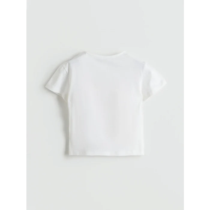 LCW Kids Beyaz Meyve Baskılı Kız Çocuk Bluz ve Tayt 2li