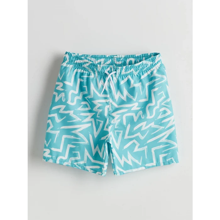 LCW Kids Turkuaz Hızlı Kuruyan UV Korumalı Erkek Çocuk Deniz Şortu