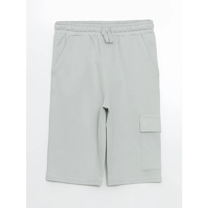 LCW Kids Gri Beli Lastikli Erkek Çocuk Kargo Şort