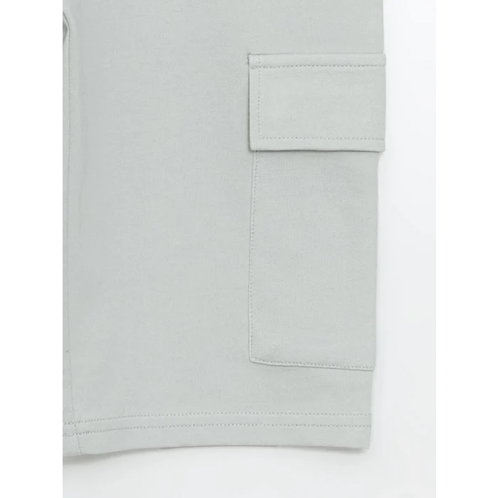 LCW Kids Gri Beli Lastikli Erkek Çocuk Kargo Şort