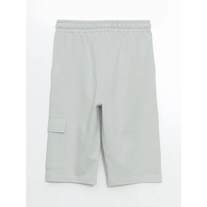 LCW Kids Gri Beli Lastikli Erkek Çocuk Kargo Şort