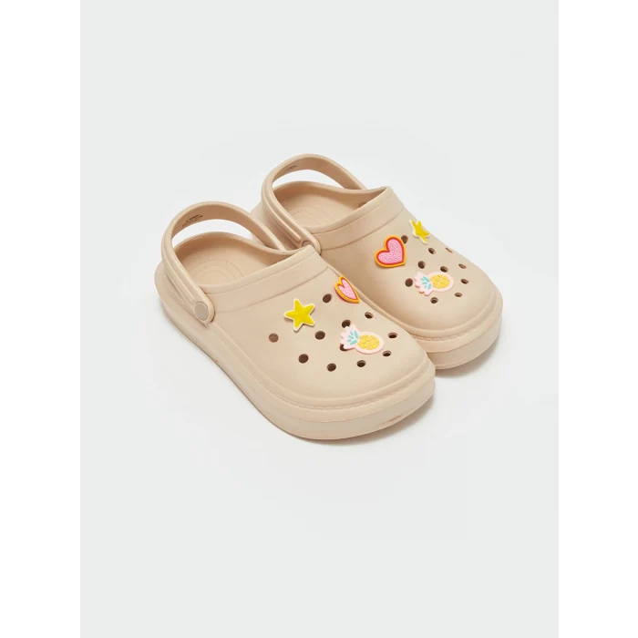 LCW STEPS Bej Baskılı Kadın Plaj Sandaleti