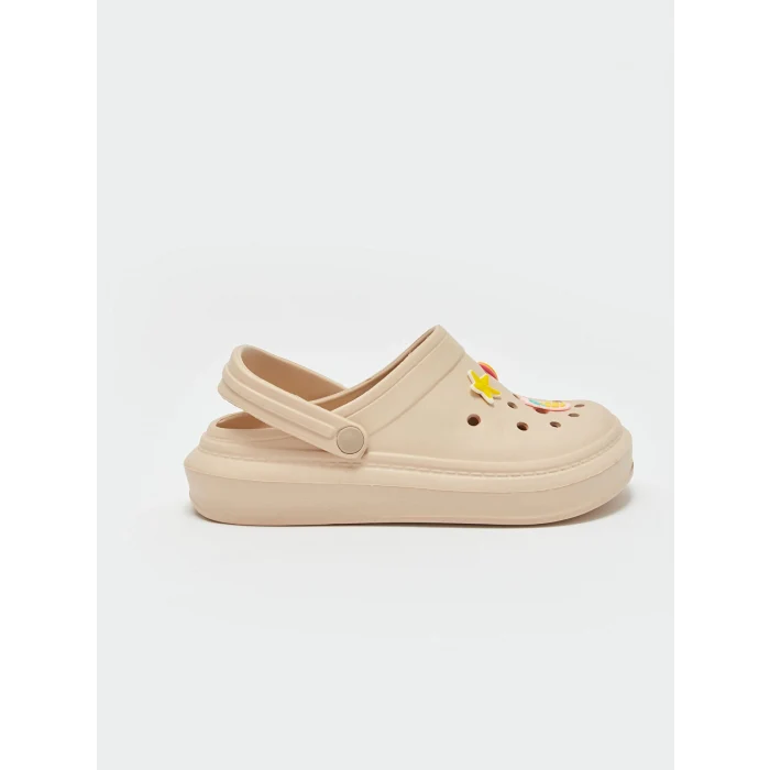 LCW STEPS Bej Baskılı Kadın Plaj Sandaleti